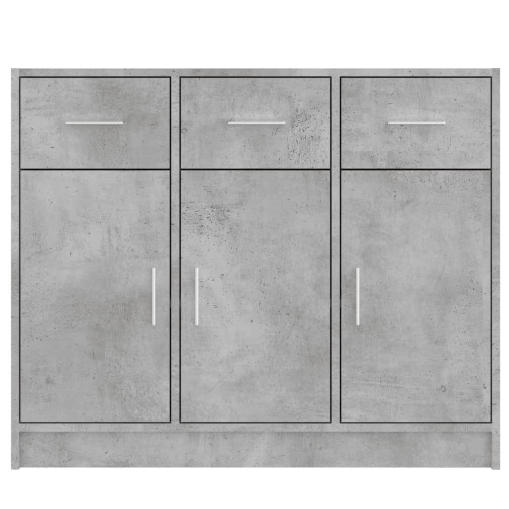 Skjenk betonggrå 91x28x75 cm konstruert tre vidaXL