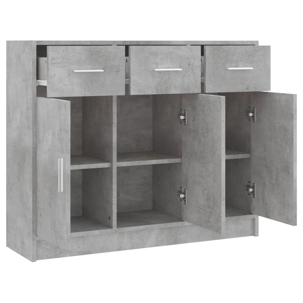 Skjenk betonggrå 91x28x75 cm konstruert tre vidaXL