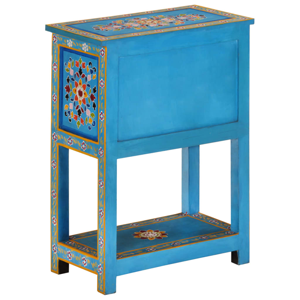 Skjenk turkis 55x30x76 cm heltre mango