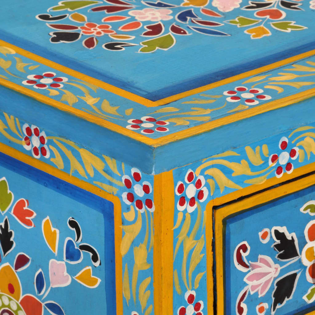 Skjenk turkis 55x30x76 cm heltre mango