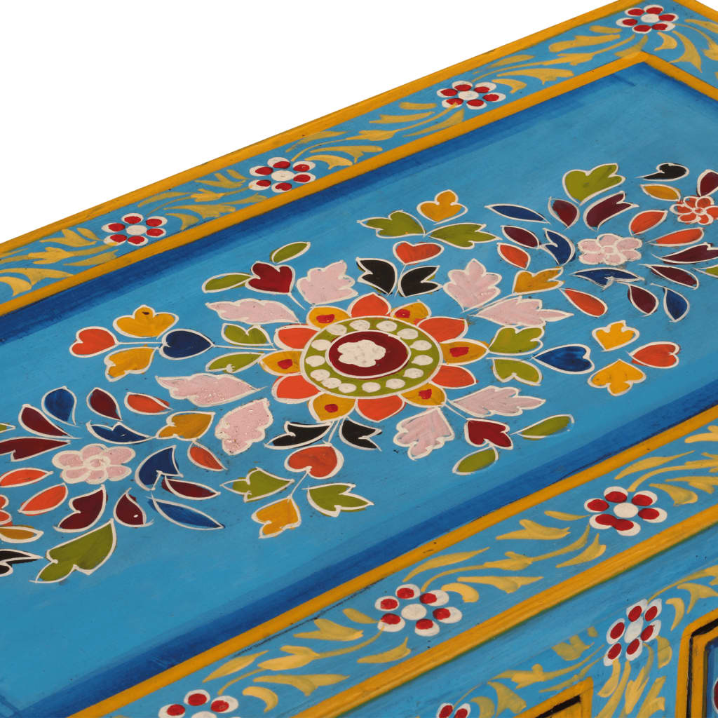 Skjenk turkis 55x30x76 cm heltre mango