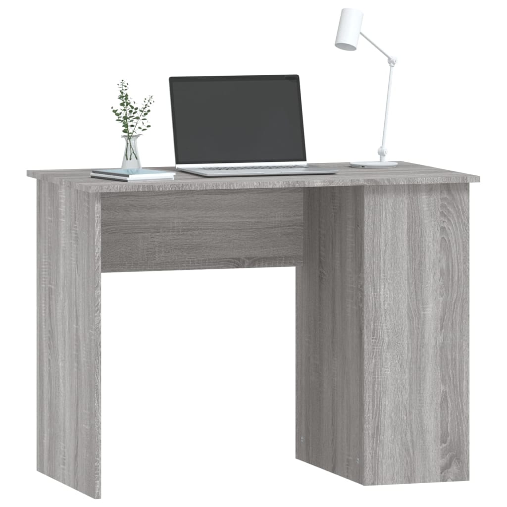 Skrivebord grå sonoma 100x55x75 cm konstruert tre