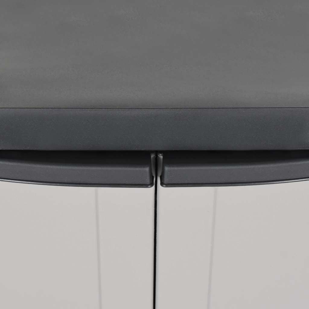 Oppbevaringsskap for hage grå og svart 97x37x85 cm PP