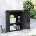 Oppbevaringsskap for hage svart 65x37x85 cm PP vidaXL