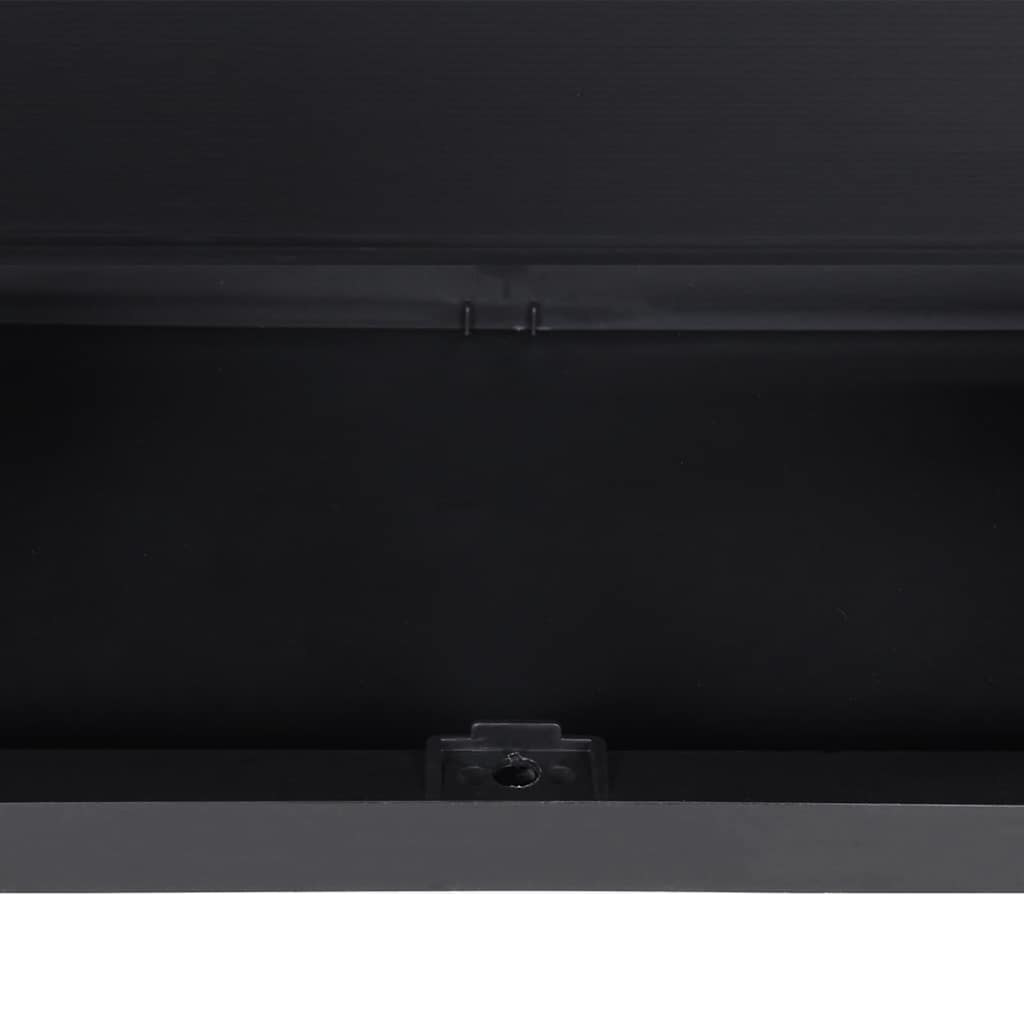 Oppbevaringsskap for hage svart 65x37x165 cm PP
