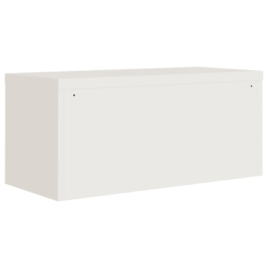 Arkivskap hvit 90x40x40 cm stål vidaXL