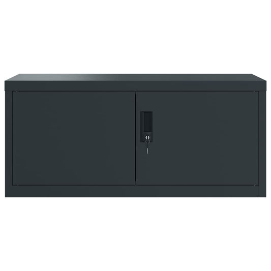 Arkivskap antrasitt 90x40x40 cm stål vidaXL