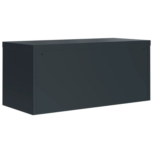 Arkivskap antrasitt 90x40x40 cm stål vidaXL
