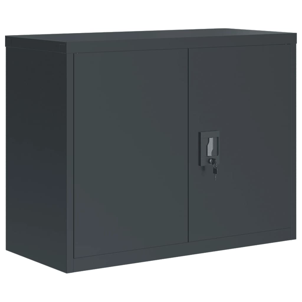 Arkivskap antrasitt 90x40x70 cm stål