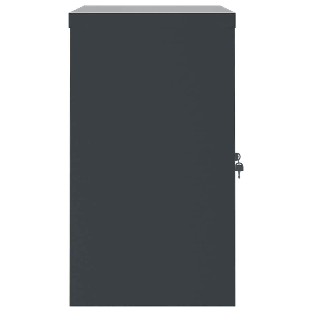 Arkivskap antrasitt 90x40x70 cm stål
