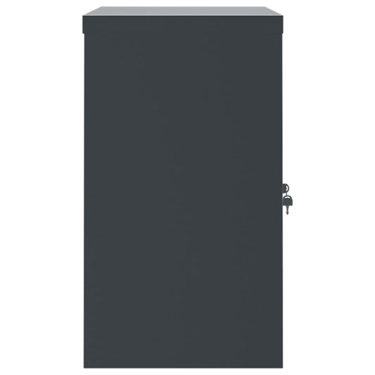 Arkivskap antrasitt 90x40x70 cm stål