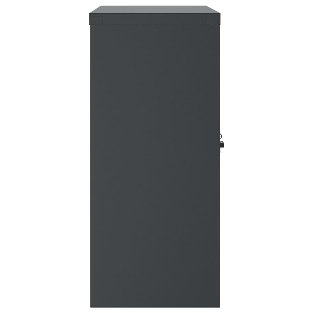Arkivskap antrasitt 90x40x90 cm stål