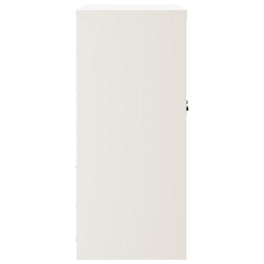 Arkivskap hvit 79x40x90 cm stål
