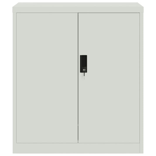 Arkivskap lysegrå 79x40x90 cm stål