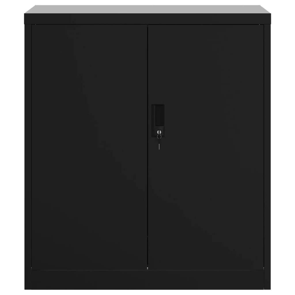 Arkivskap svart 79x40x90 cm stål vidaXL