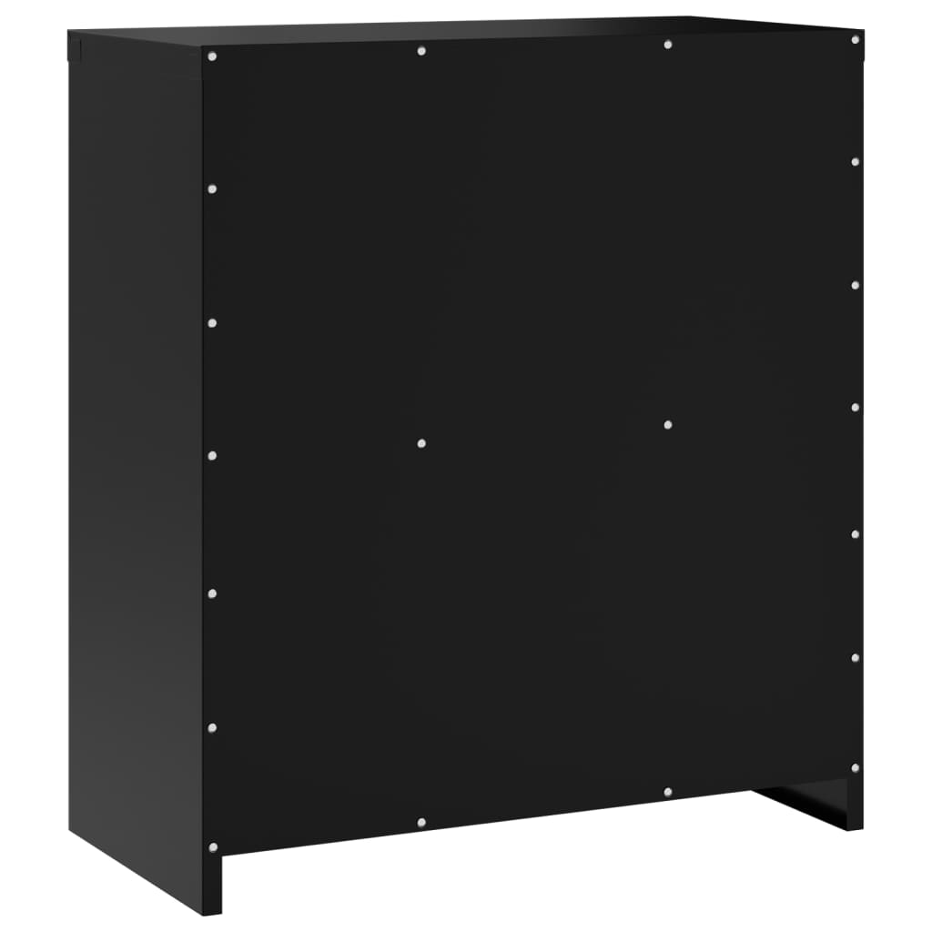 Arkivskap svart 79x40x90 cm stål vidaXL