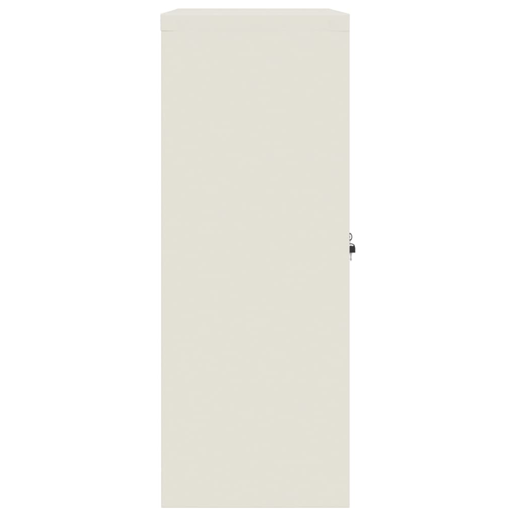 Arkivskap hvit 90x40x105 cm stål