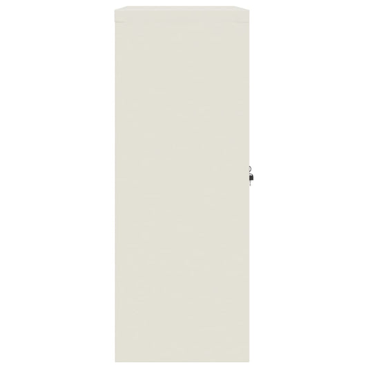 Arkivskap hvit 90x40x105 cm stål