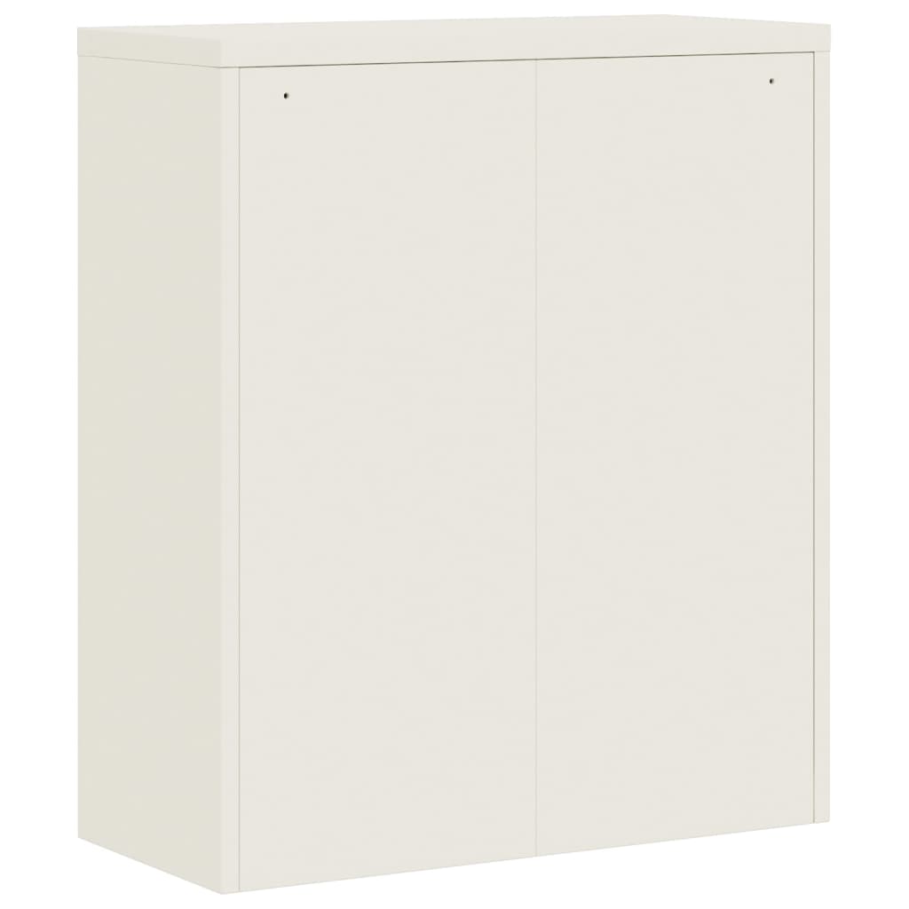 Arkivskap hvit 90x40x105 cm stål