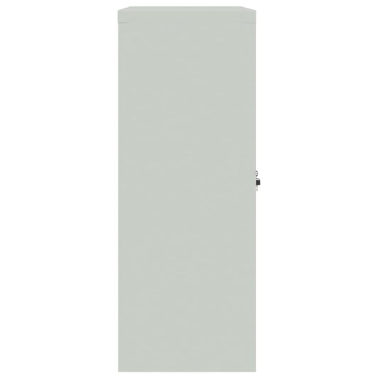 Arkivskap lysegrå 90x40x105 cm stål