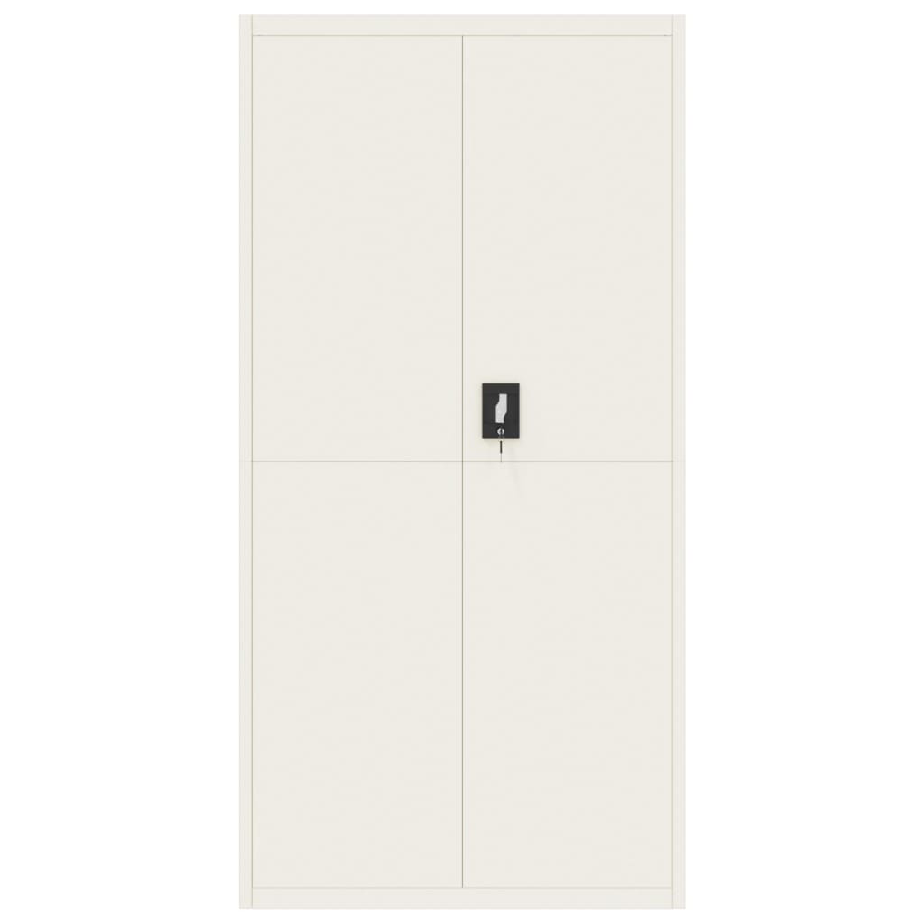 Arkivskap hvit 90x40x180 cm stål