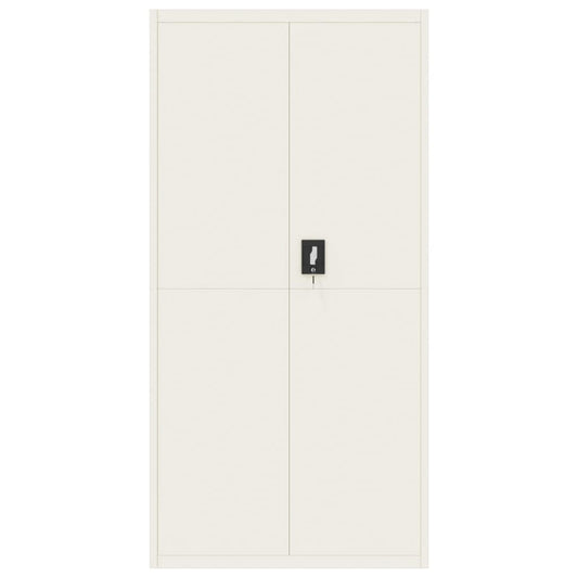 Arkivskap hvit 90x40x180 cm stål vidaXL