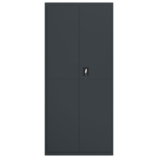 Arkivskap antrasitt 90x40x200 cm stål