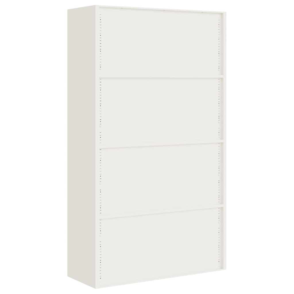 Arkivskap hvit 105x40x180 cm stål vidaXL