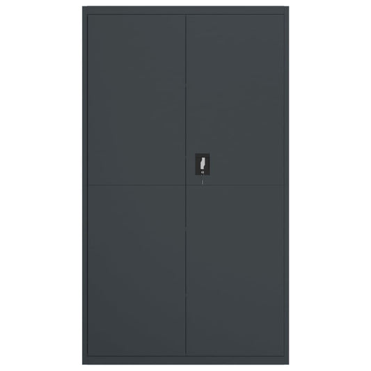 Arkivskap antrasitt 105x40x180 cm stål