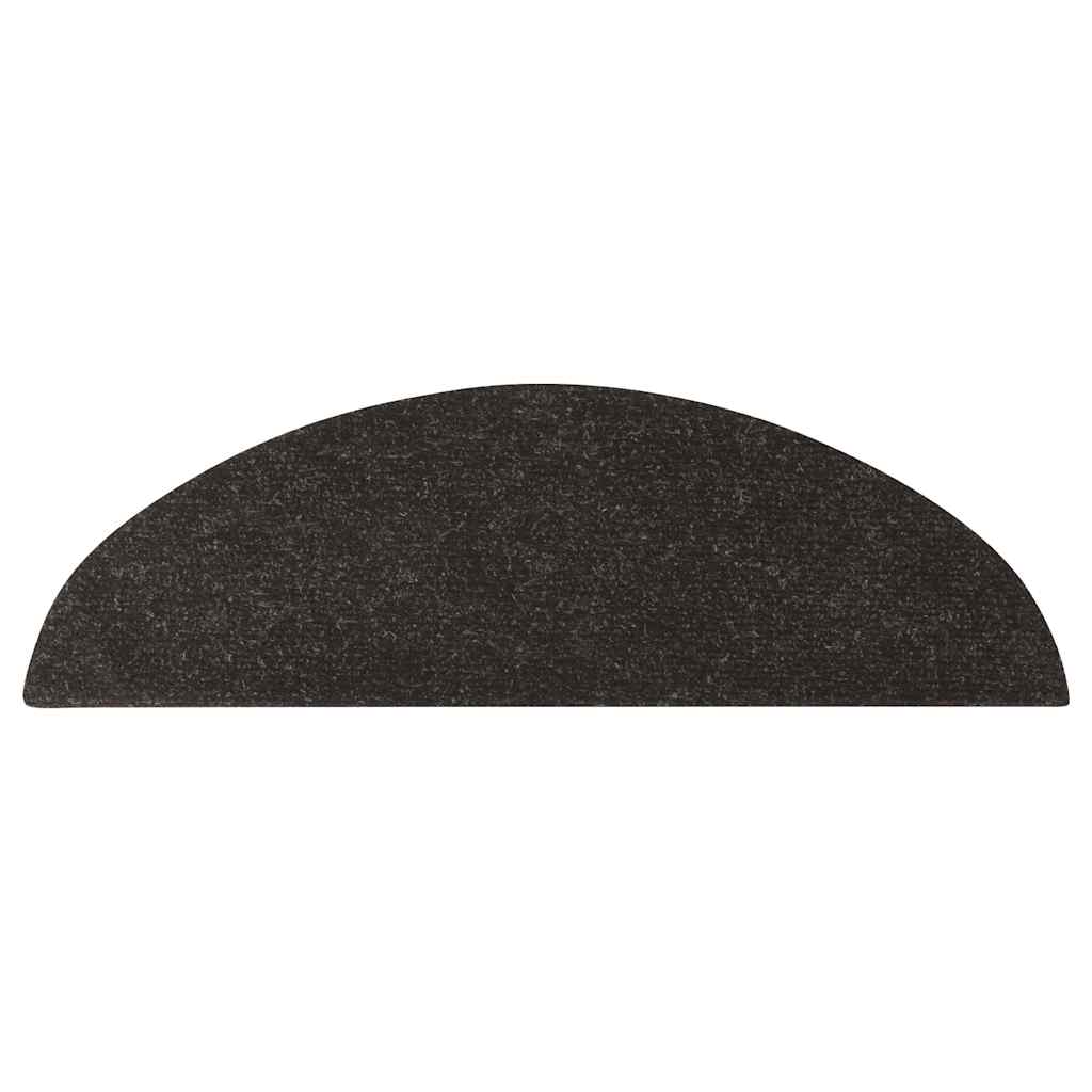 Selvklebende trappematter 10 stk svart 56x17x3 cm