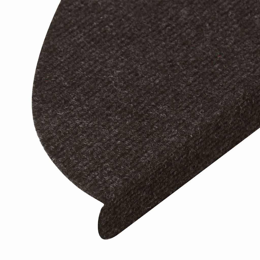 Selvklebende trappematter 10 stk svart 56x17x3 cm