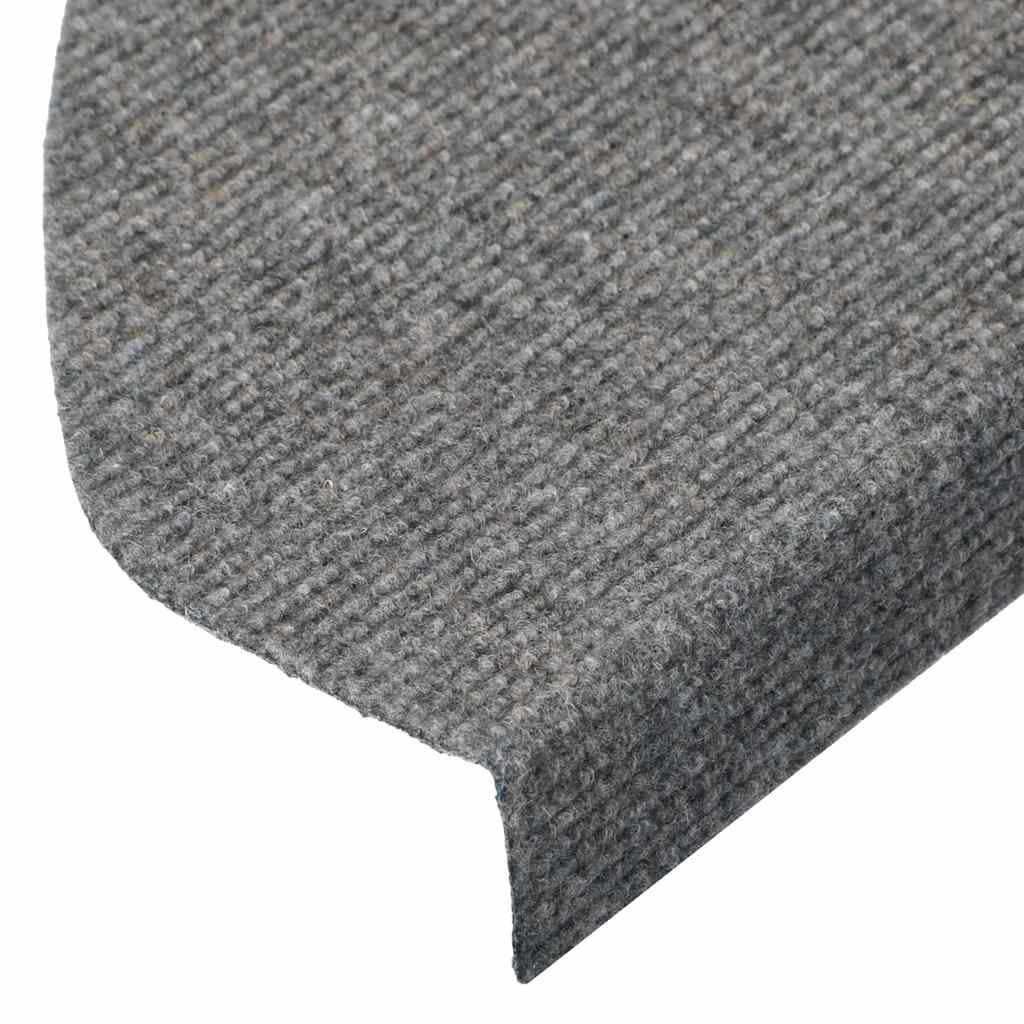 Selvklebende trappematter 10 stk grå 65x22,5x3,5 cm