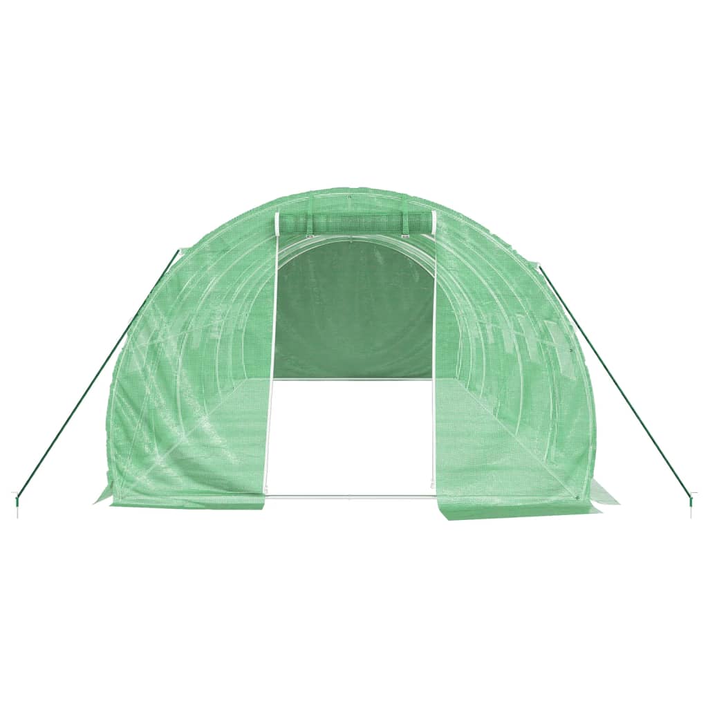 Drivhus med stålramme grønn 18 m² 6x3x2 m