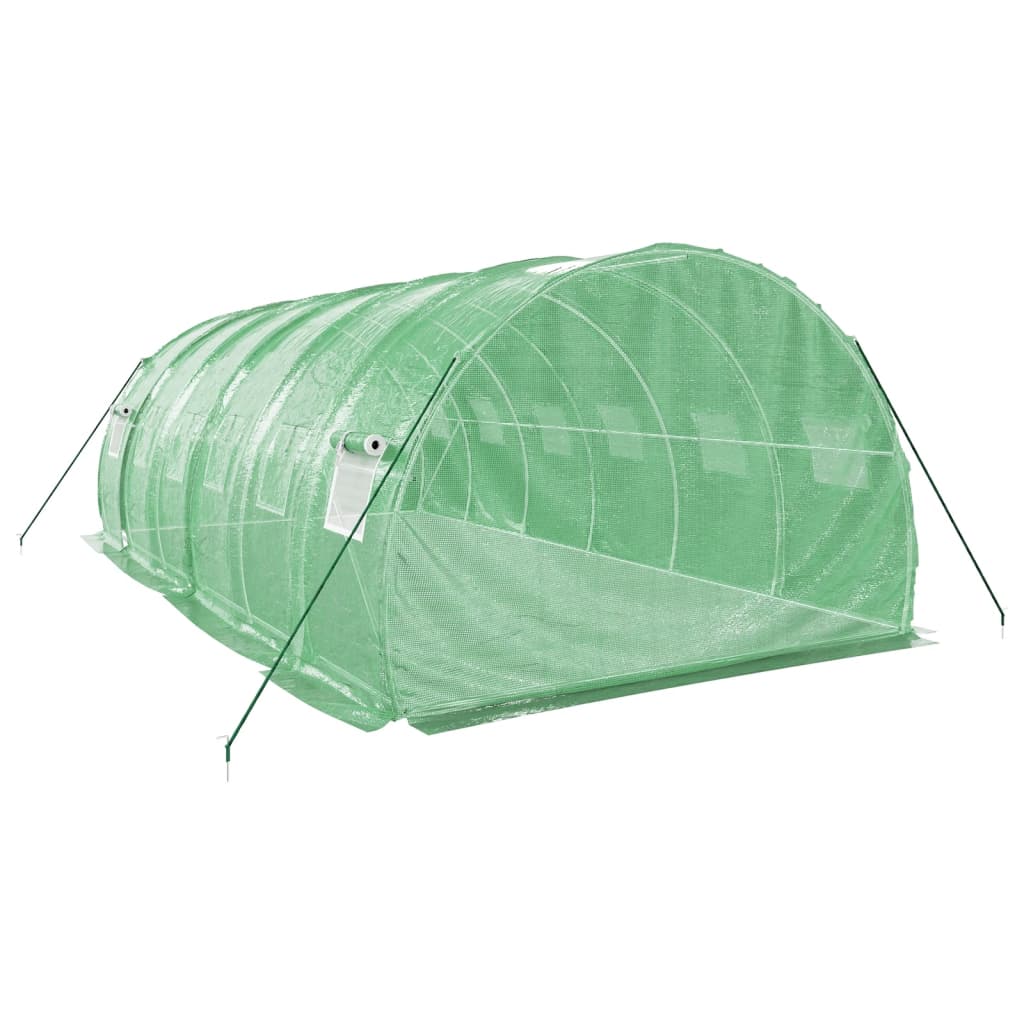 Drivhus med stålramme grønn 18 m² 6x3x2 m