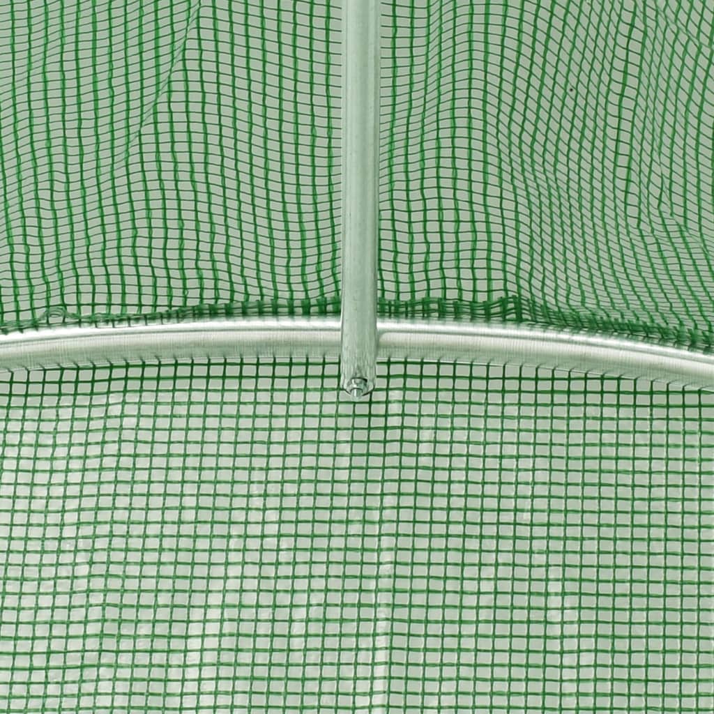 Drivhus med stålramme grønn 18 m² 6x3x2 m