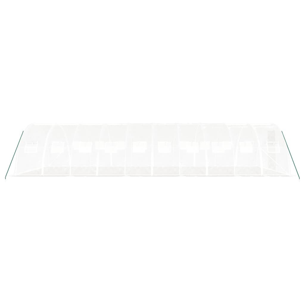 Drivhus med stålramme hvit 40 m² 10x4x2 m