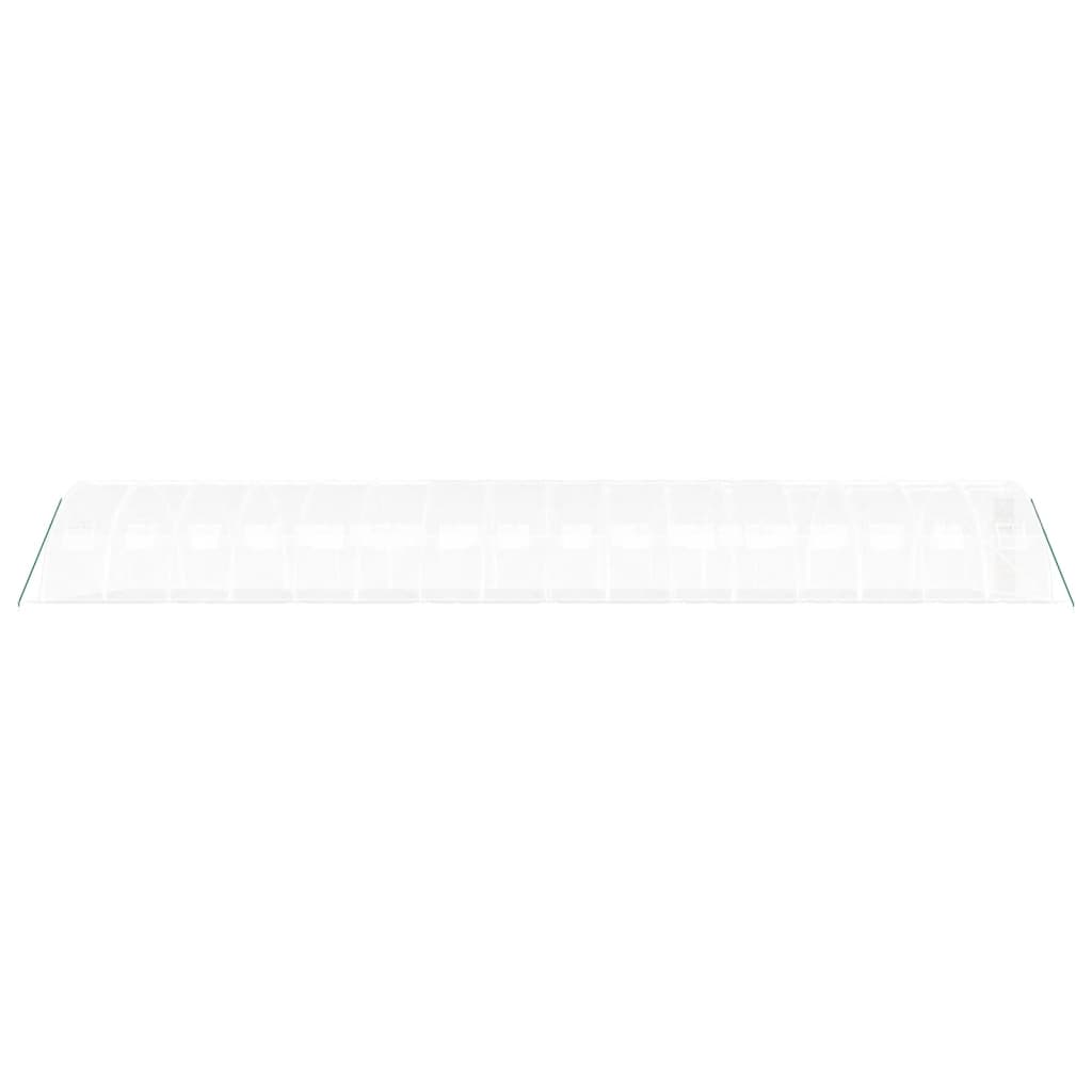 Drivhus med stålramme hvit 64 m² 16x4x2 m