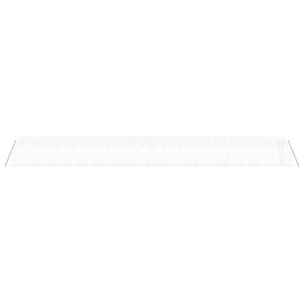 Drivhus med stålramme hvit 72 m² 18x4x2 m