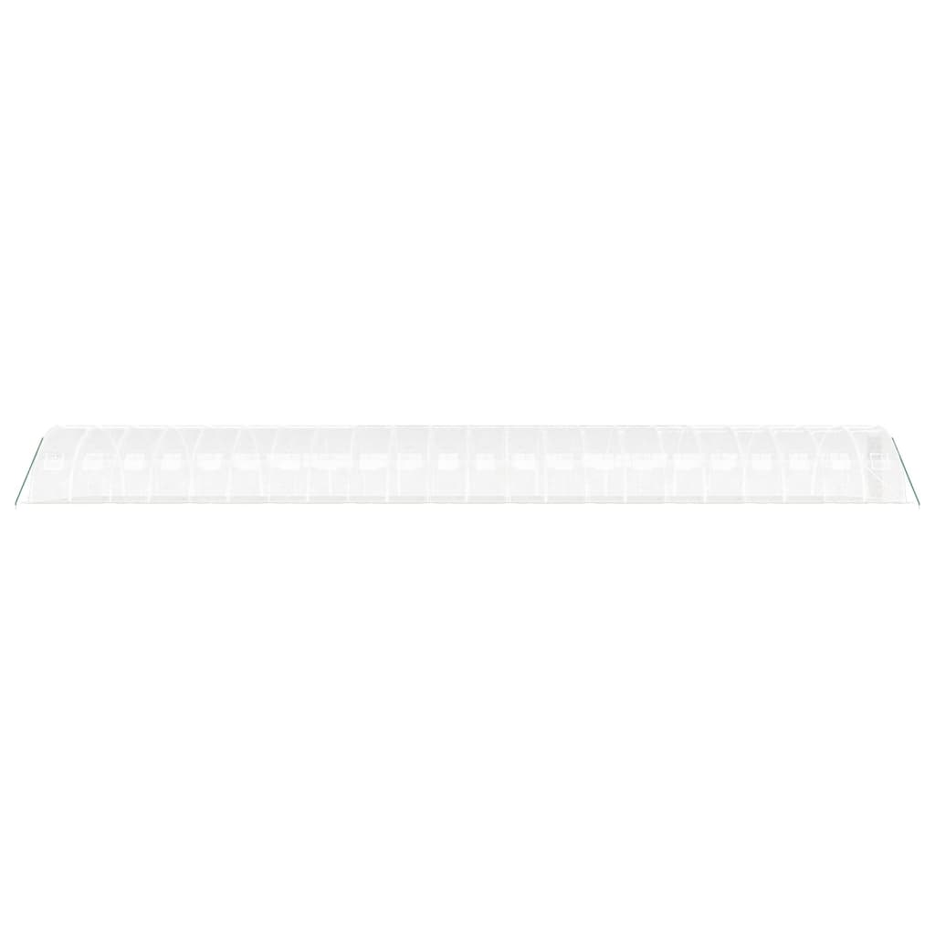 Drivhus med stålramme hvit 88 m² 22x4x2 m