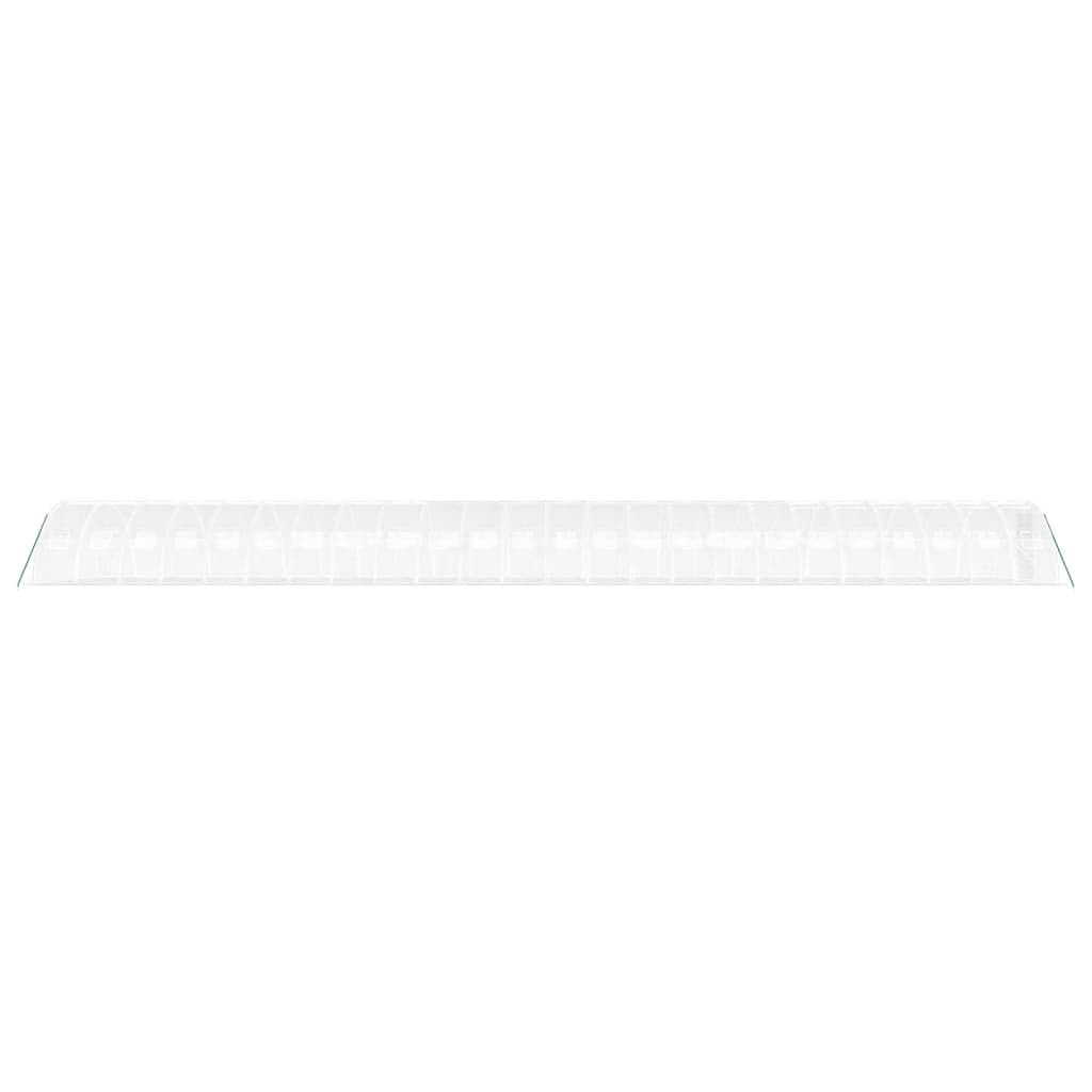 Drivhus med stålramme hvit 96 m² 24x4x2 m