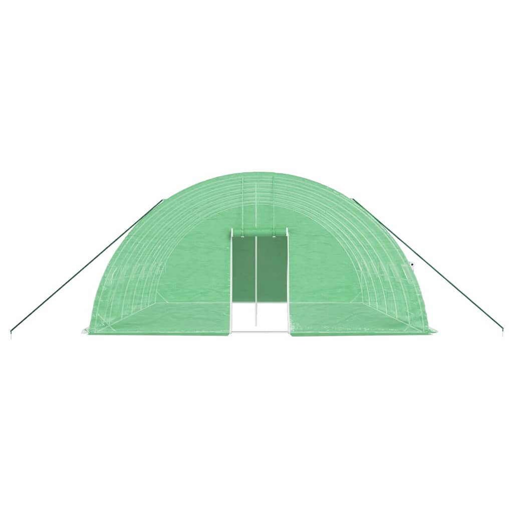 Drivhus med stålramme grønn 36 m² 6x6x2,85 m