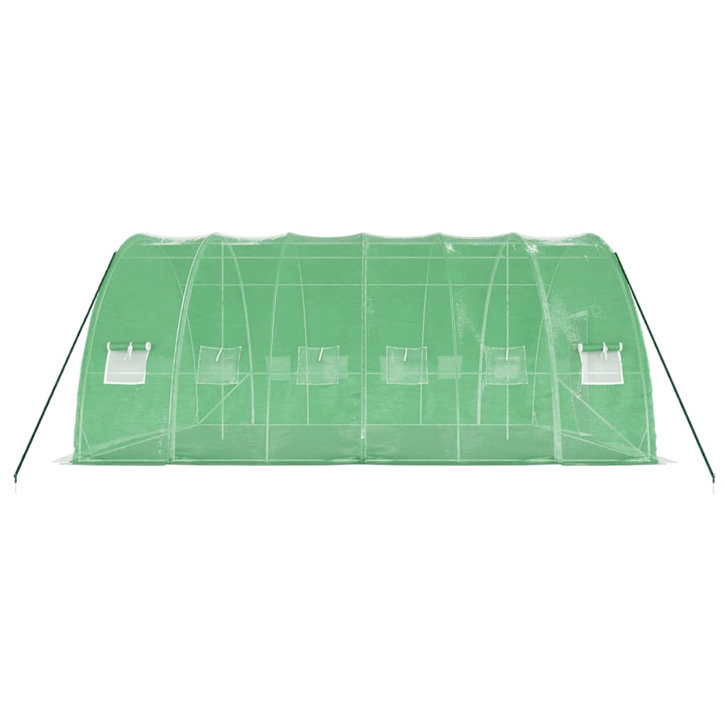 Drivhus med stålramme grønn 36 m² 6x6x2,85 m
