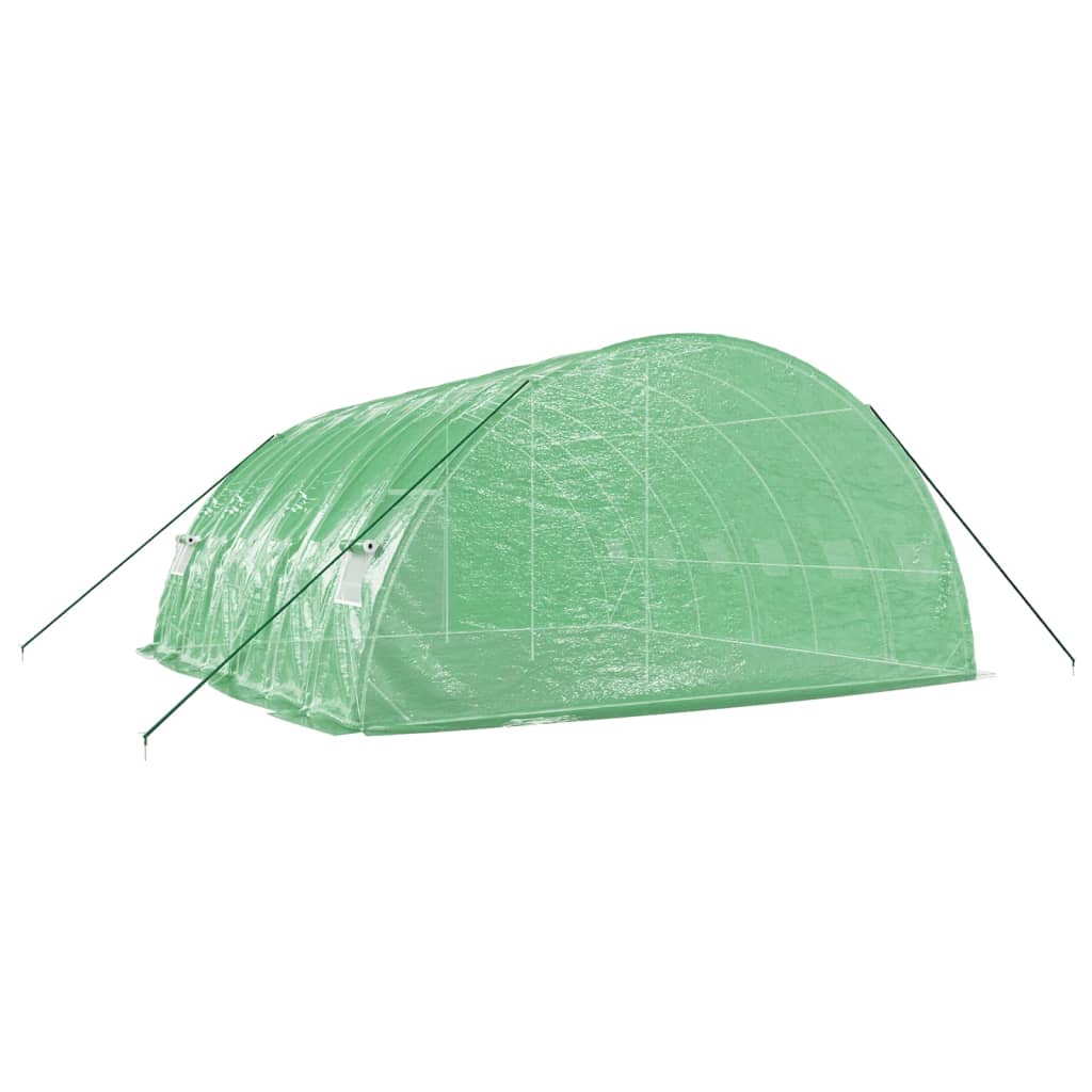 Drivhus med stålramme grønn 36 m² 6x6x2,85 m