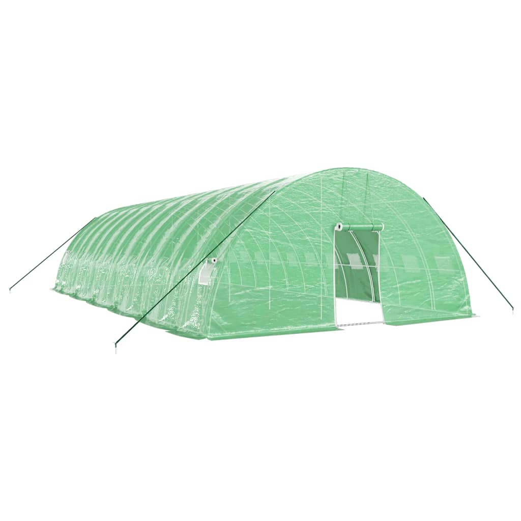 Drivhus med stålramme grønn 72 m² 12x6x2,85 m