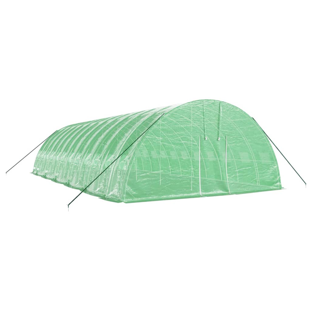 Drivhus med stålramme grønn 72 m² 12x6x2,85 m