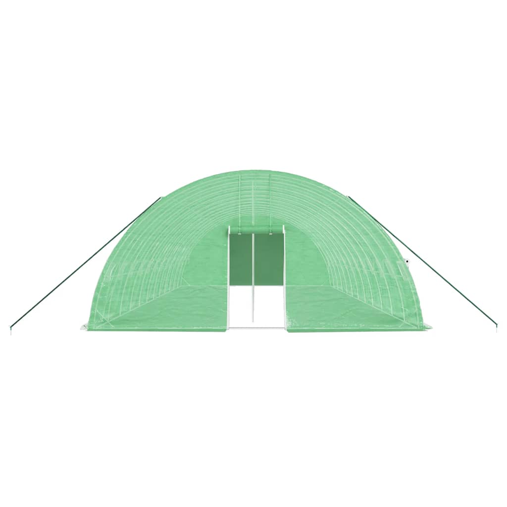 Drivhus med stålramme grønn 72 m² 12x6x2,85 m