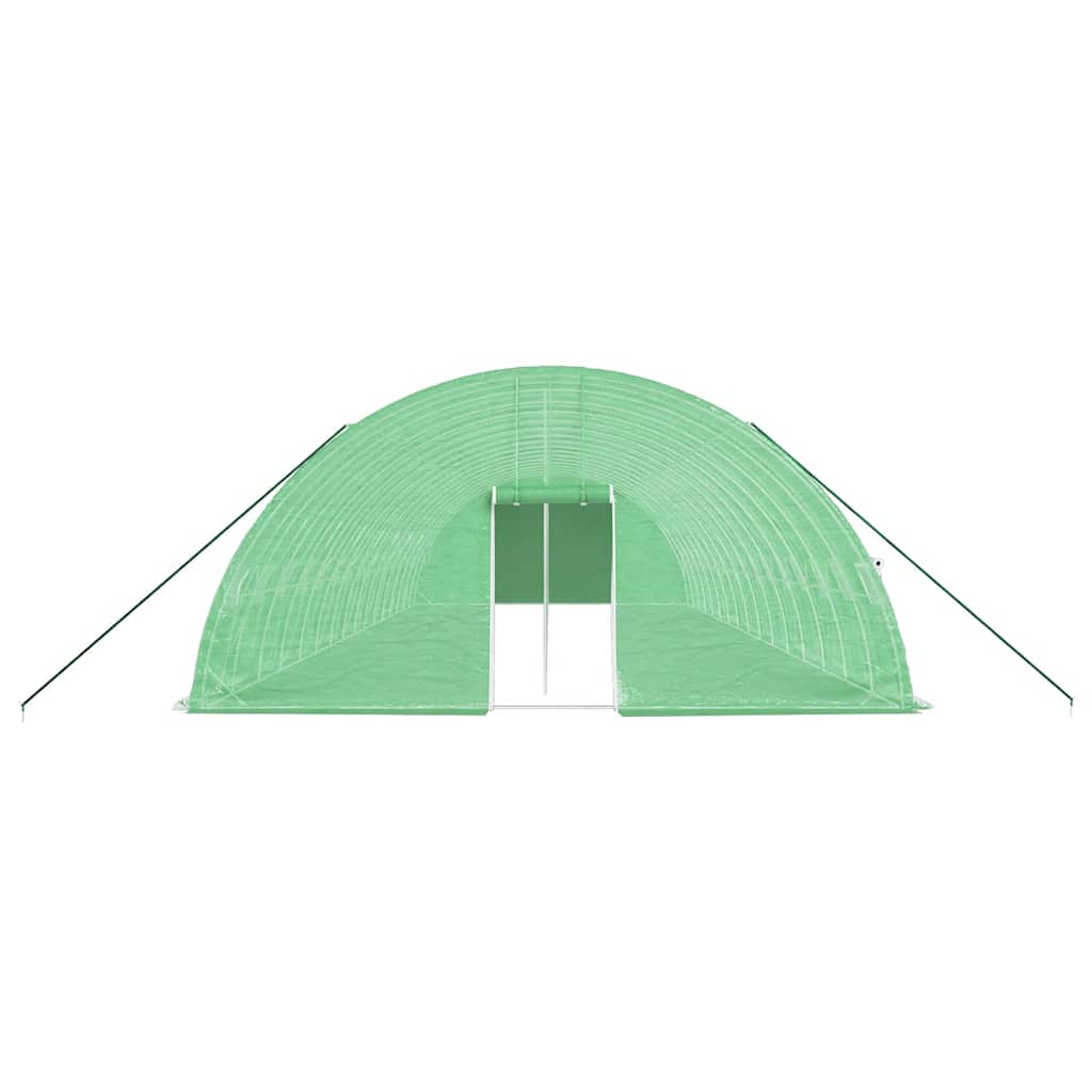 Drivhus med stålramme grønn 96 m² 16x6x2,85 m