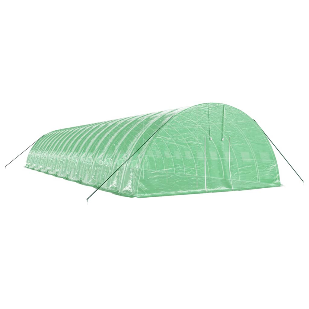 Drivhus med stålramme grønn 108 m² 18x6x2,85 m