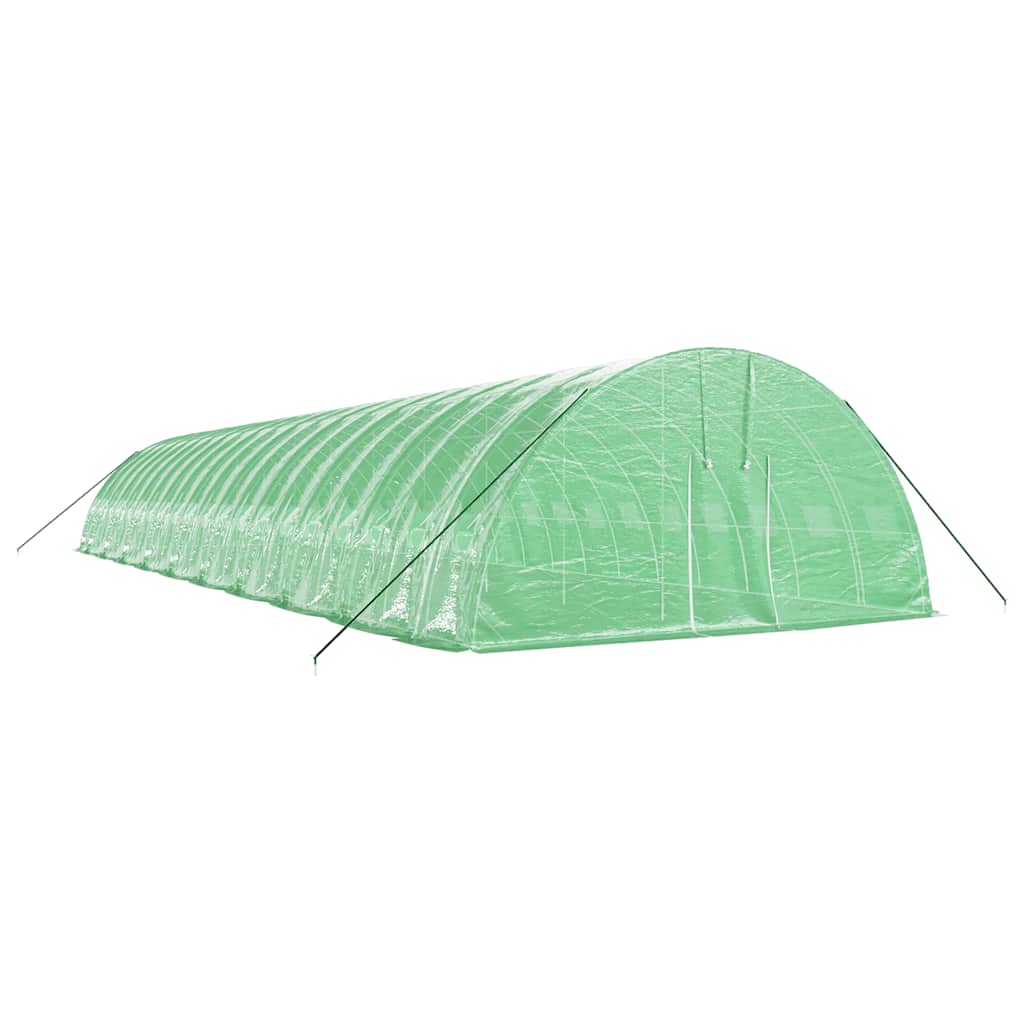 Drivhus med stålramme grønn 120 m² 20x6x2,85 m