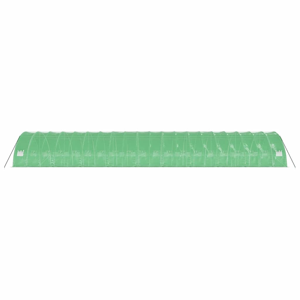 Drivhus med stålramme grønn 120 m² 20x6x2,85 m